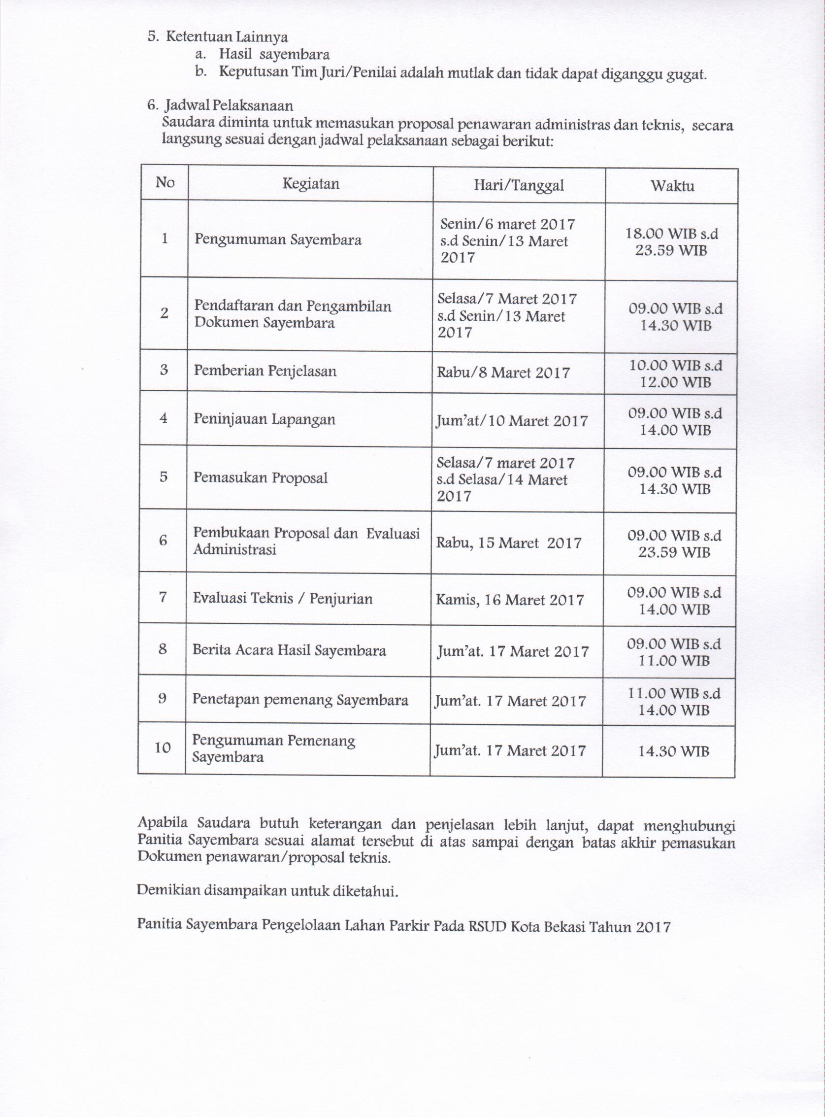 LELANG PENGELOLAAN LAHAN PARKIR